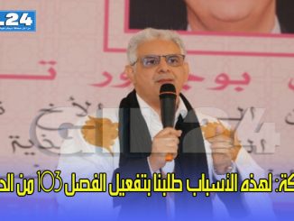 نزار بركة: لهذه الأسباب طلبنا بتفعيل الفصل 103 من الدستور缩略图