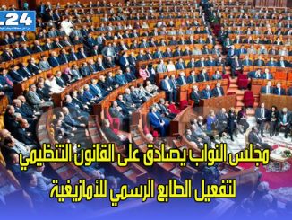 مجلس النواب يصادق على القانون التنظيمي لتفعيل الطابع الرسمي للأمازيغية缩略图