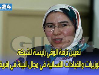 تعيين نزهة الوفي رئيسة لشبكة الوزيرات والقيادات النسائية في مجال البيئة في إفريقيا缩略图