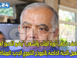 الساعف: خطاب ثورة الملك والشعب “يضع التصور العام” لعمل اللجنة الخاصة بالنموذج التنموي الجديد缩略图