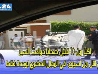 اكثر من 16  قتيل ضحايا حوادث السير في اقل من اسبوع، في المجال الحضري لوجدة فقط缩略图