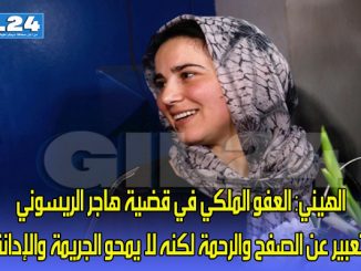 الهيني: العفو الملكي في قضية هاجر الريسوني تعبير عن الصفح والرحمة لكنه لا يمحو الجريمة والإدانة缩略图