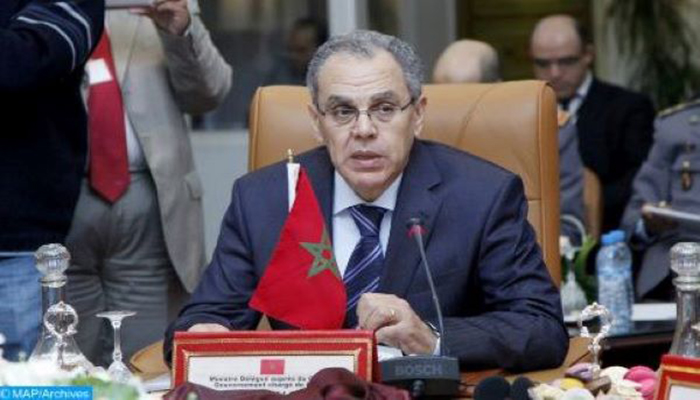 الوزير المنتدب المكلف بإدارة الدفاع الوطني والجنرال دو كور دارمي المفتش العام للقوات المسلحة الملكية يستقبلان كاتب الدولة الأمريكي في الدفاع缩略图 الوزير المنتدب المكلف بإدارة الدفاع الوطني والجنرال دو كور دارمي المفتش العام للقوات المسلحة الملكية يستقبلان كاتب الدولة الأمريكي في الدفاع缩略图