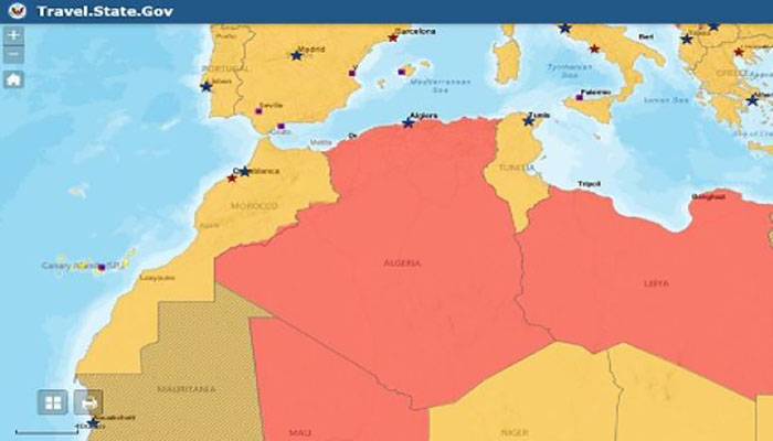 امريكا تنشر خريطة المغرب كاملة وتصنفه منطقة امنة وتحذر من السفر إلى الجزائر缩略图 امريكا تنشر خريطة المغرب كاملة وتصنفه منطقة امنة وتحذر من السفر إلى الجزائر缩略图