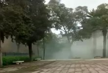 انهيار الجزء العلوي لبرج القصبة المتواجد بحديقة للامريم缩略图