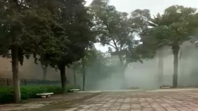 انهيار الجزء العلوي لبرج القصبة المتواجد بحديقة للامريم缩略图