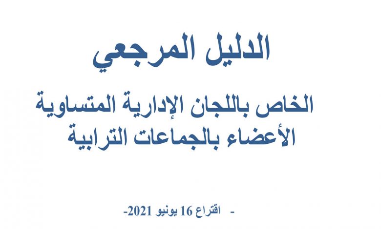 الدليل المرجعي الخاص باللجان الادارية المتساوية الأعضاء بالجماعات الترابية缩略图