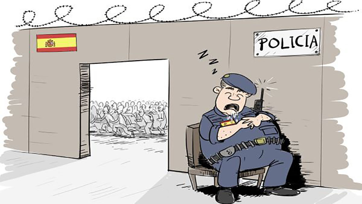 حين ينام الحرس المدني عند ابواب المدينة المحتلة و يترك الأبواب مفتوحة عمدا缩略图