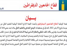 اللجنة الوطنية لقطاع الجامعيين الديمقراطيين : يدينون بشدة الحملة المسعورة لتشويه سمعة الأساتذة الباحثين缩略图