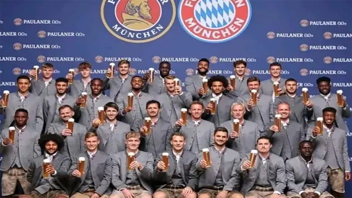 مزراوي وماني يرفضان رفع أكواب البيرة في جلسة تصوير لبايرن ميونخ缩略图