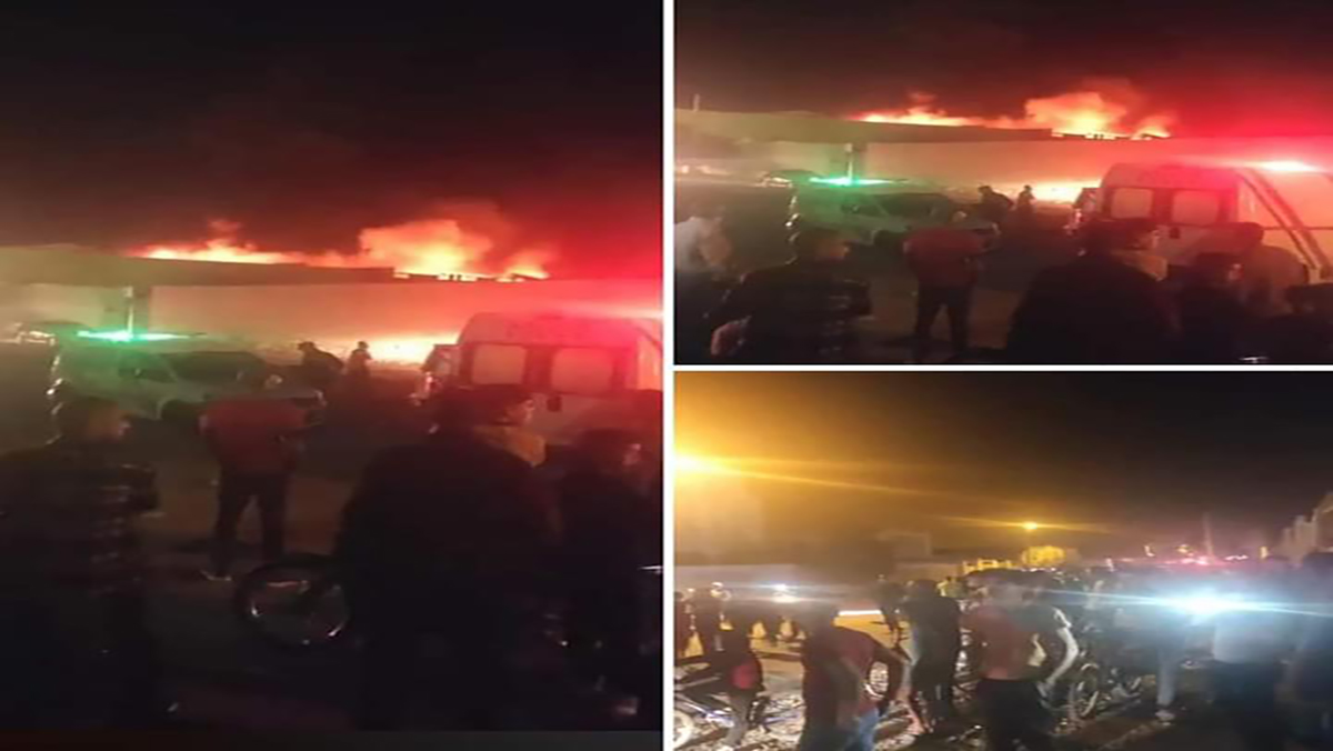 نشوب حريق خطير بمستودع بالحي الصناعي بوجدة..缩略图