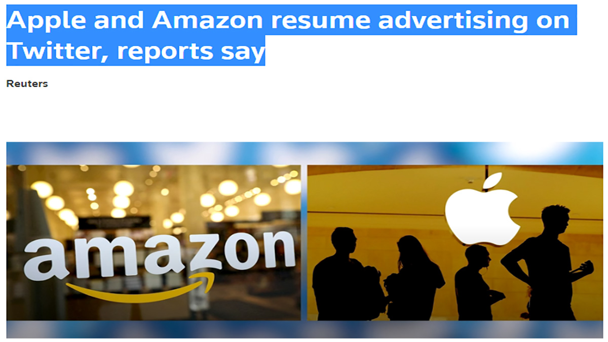 تقارير : شركتي آبل وأمازون تستأنفان الإعلان على تويتر缩略图