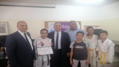 شفيق الكتاني، ومبارك شنيور يمنحان لقب سفير الأمل للجيدو بالمغرب للبطل براء كنفودي缩略图