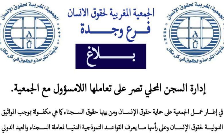 وجدة: الجمعية المغربية لحقوق الانسان تحتج على إدارة السجن المحلي.缩略图 وجدة: الجمعية المغربية لحقوق الانسان تحتج على إدارة السجن المحلي.缩略图