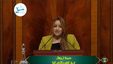 كلمة ممثلة حزب التقدم والاشتراكية في الجلسة العامة المخصصة للدراسة والتصويت على مشروع قانون لجنة تسيير شؤون قطاع الصحافة缩略图