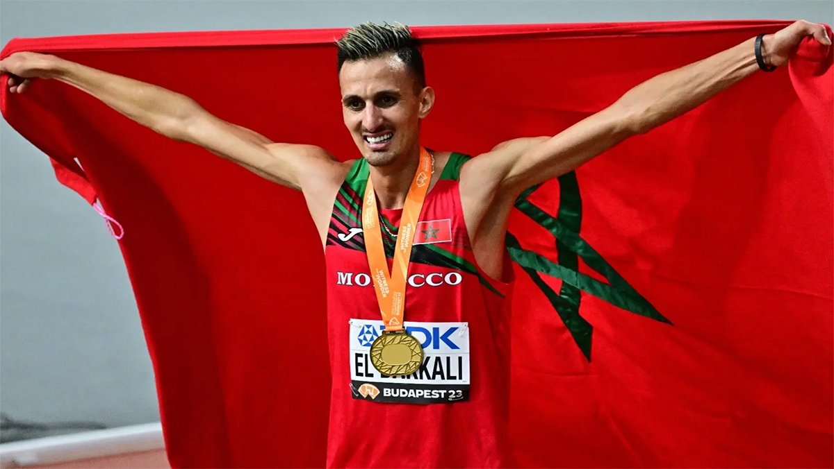 البقالي يهدي ذهبية بطولة العالم لألعاب القوى للملك والشعب المغربي缩略图