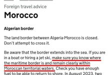 وزارة الخارجية البريطانية تحذر مواطنيها السياح بالمغرب من الاقتراب من الحدود الجزائرية.缩略图