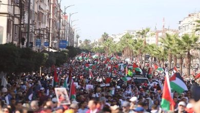 آلاف المغاربة يخرجون في مسيرة بالبيضاء تضامنا مع فلسطين缩略图 آلاف المغاربة يخرجون في مسيرة بالبيضاء تضامنا مع فلسطين缩略图