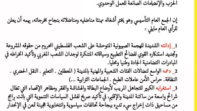 حزب فيدرالية اليسار الديمقراطي بوجدة يصدر بيانا عقب انتخاب مكتبه المحلي.缩略图