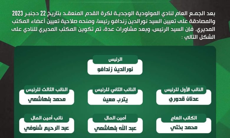 مكتب جديد لنادي المولودية الوجدية.缩略图 مكتب جديد لنادي المولودية الوجدية.缩略图