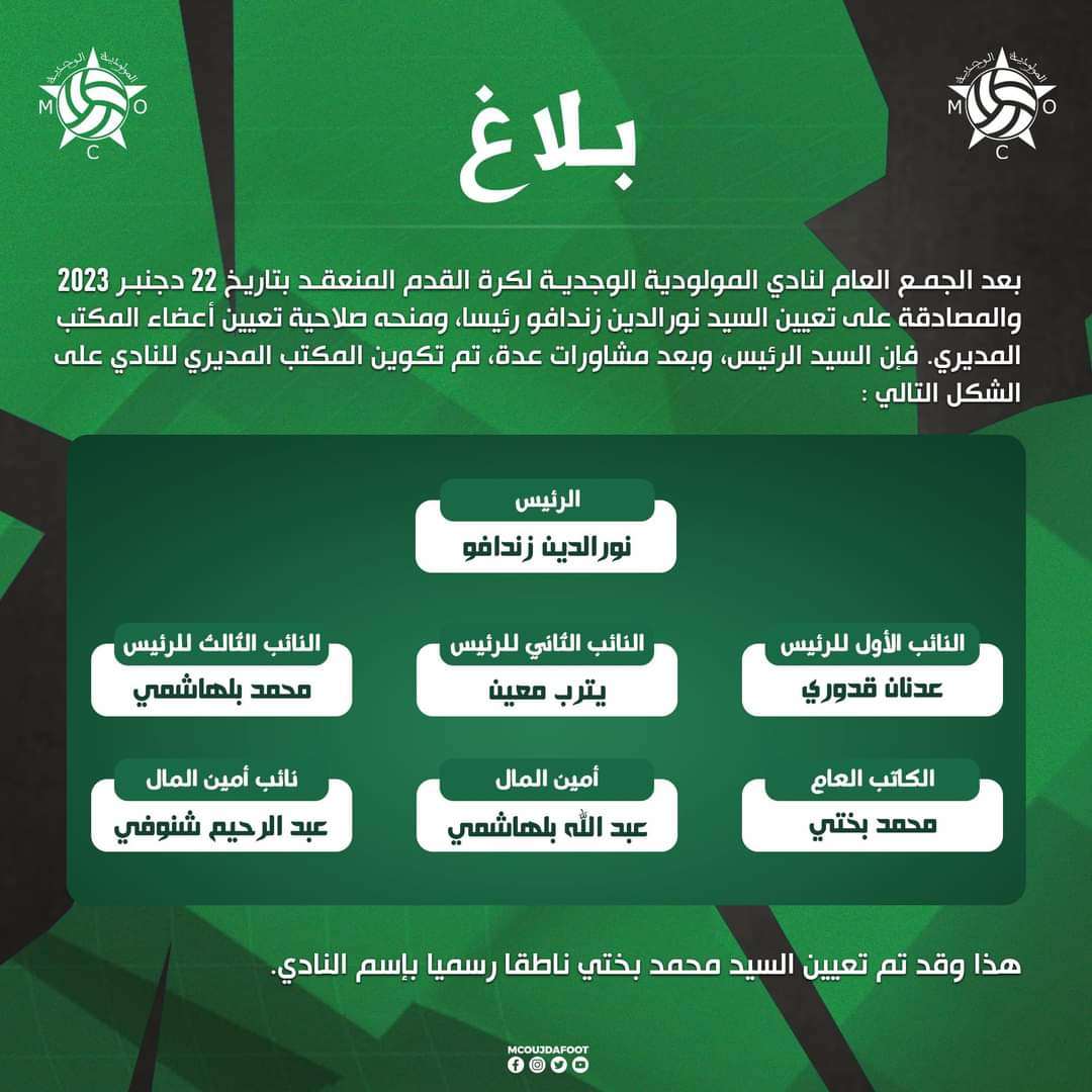 مكتب جديد لنادي المولودية الوجدية.缩略图