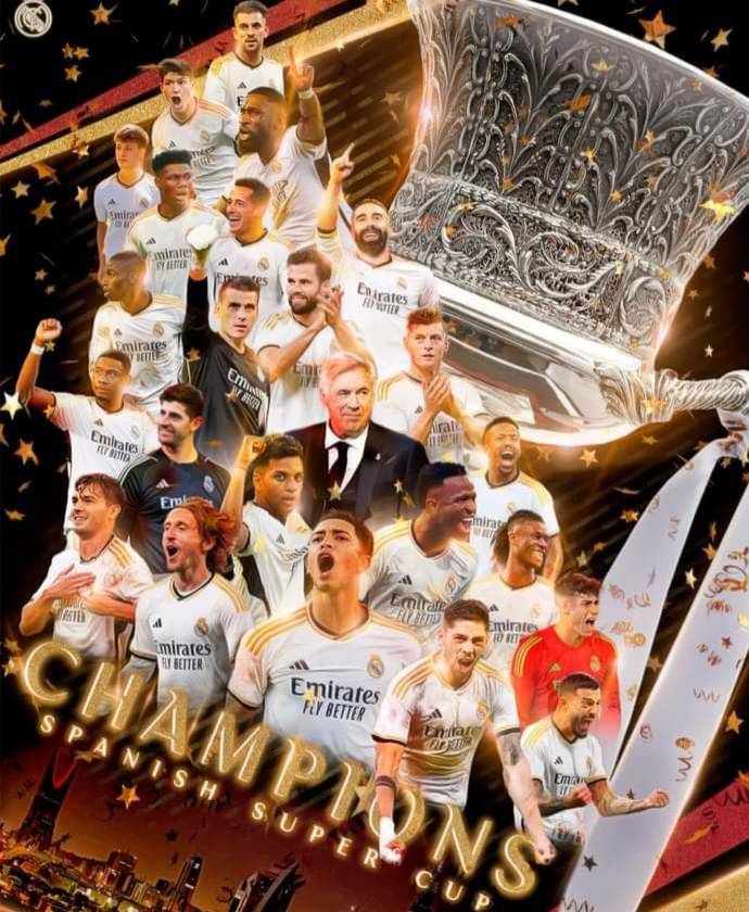 ريال مدريد بطلا للسوبر الإسباني برباعية في شباك غريمه برشلونة.缩略图