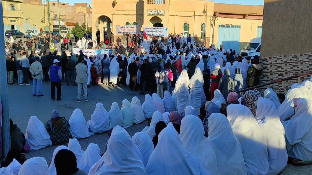 منظمة النساء الاتحاديات : بيان تضامني مع احتجاج ” الماء ” لنساء فكيك缩略图