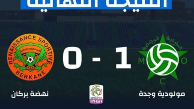 مولودية وجدة تحقق انتصارا مهما في مواجهة نهضة بركان.缩略图