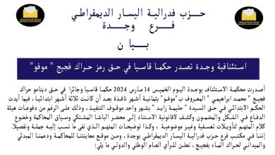 حزب فدرالية اليسار الديمقراطي تستنكر الحكم الاستئنافي في حق ” موفو”缩略图
