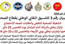 الشغيلة الصحية تنتفض والنقابات تصعد الاحتجاج缩略图