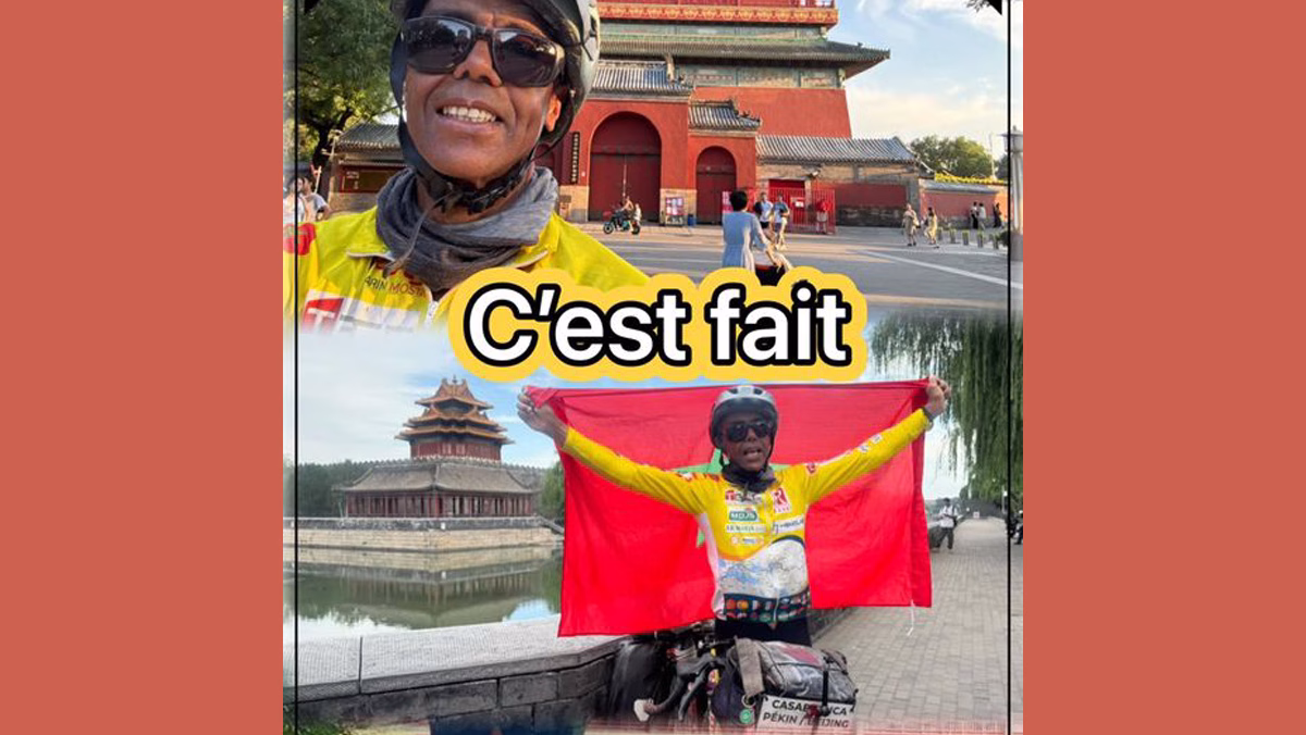 وأخيرا يتحقق الحلم، ويصل البطل كريم مستار إلى بكين بعد رحلة على الدراجة الهوائية استغرقت 204 يوما缩略图