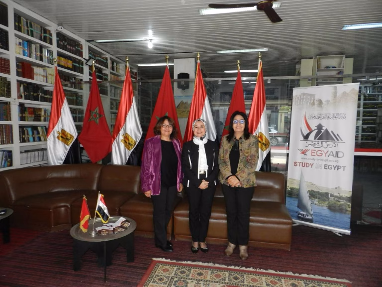 بديعة الراضي يلتقي بالمستشار الثقافي ومدير المركز الثقافي المصري بالرباط