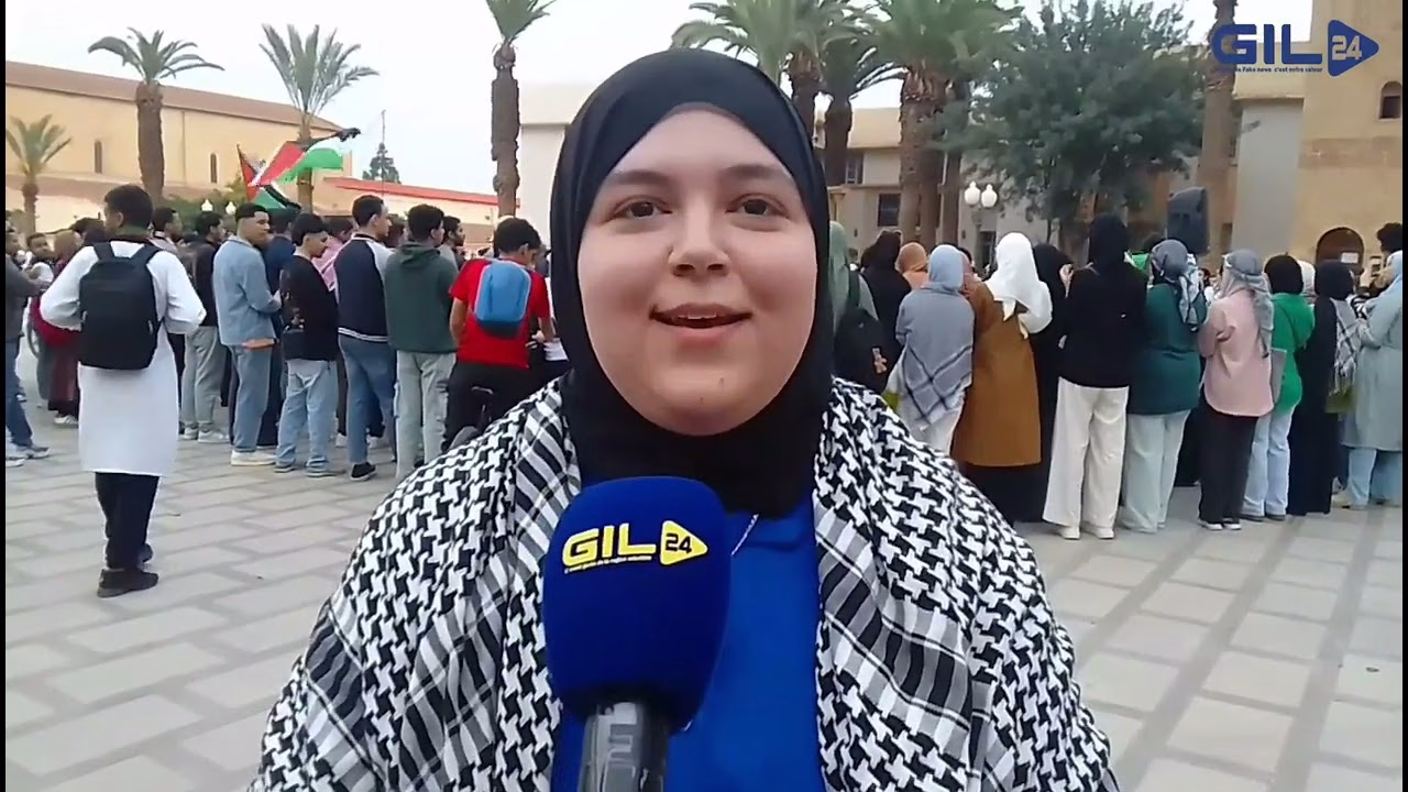GIL24-TV من وجدة : طلبة في يوم تضامني مع الشعب الفلس..ط..يني缩略图