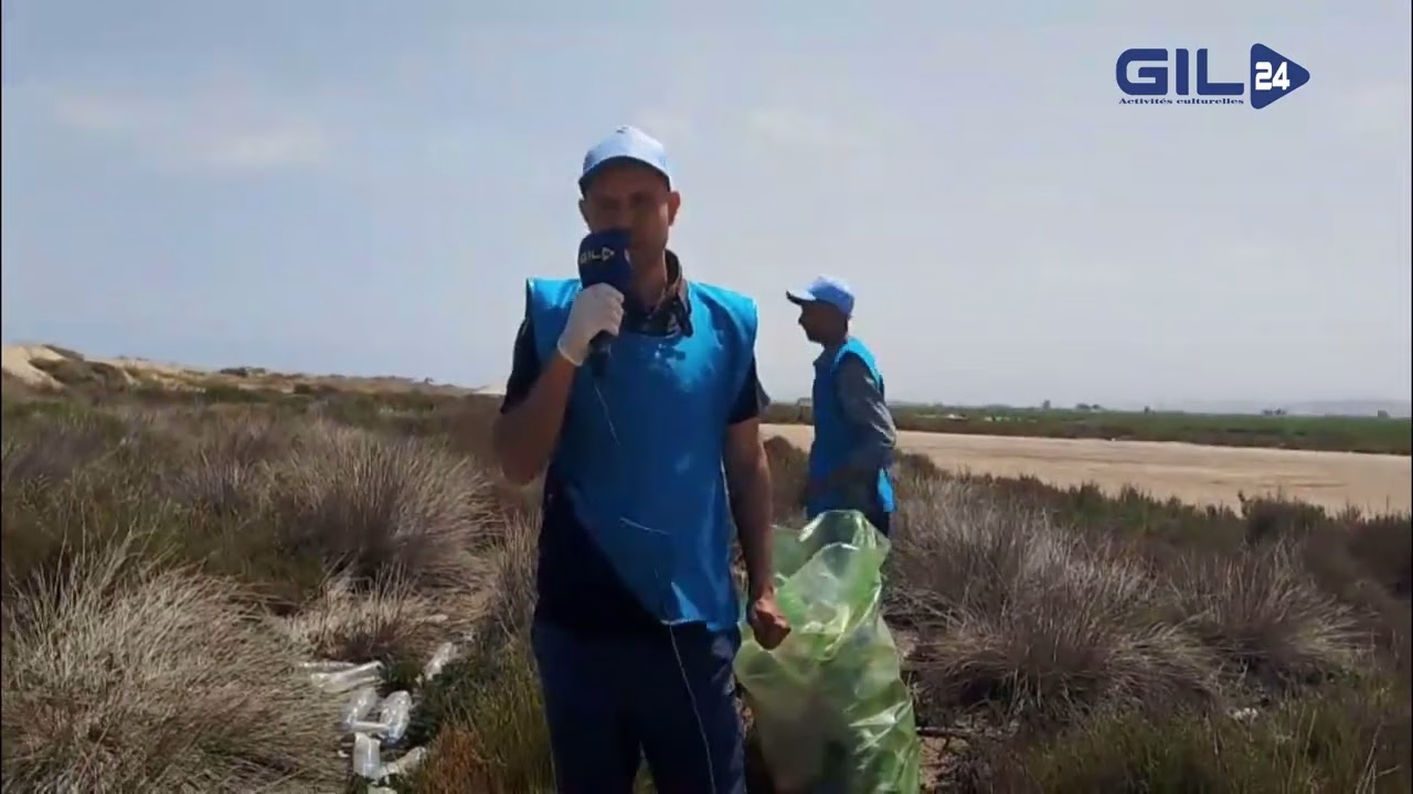 GIL24-TV فاعل جمعوي يساهم في حملة تنظيف الموقع البيولوجي لمصب ملوية缩略图