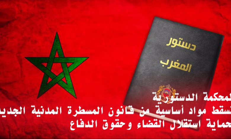 ضربة قضائية: المحكمة الدستورية تسقط مواد أساسية من قانون المسطرة المدنية الجديد لحماية استقلال القضاء وحقوق الدفاع缩略图 ضربة قضائية: المحكمة الدستورية تسقط مواد أساسية من قانون المسطرة المدنية الجديد لحماية استقلال القضاء وحقوق الدفاع缩略图
