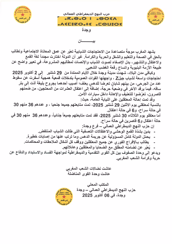 صرخة جيل زد في وجدة: بين الاحتجاج السلمي والقمع الوحشي插图