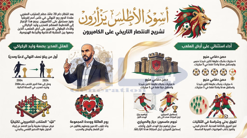 أسود الأطلس يروضون “الأسود غير المروضة” ويحجزون مقعداً تاريخياً في نصف نهائي “الكان”插图