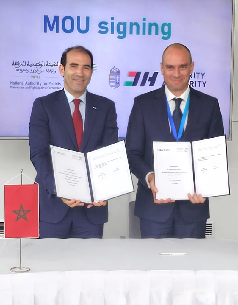 تعزيز النزاهة عبر الحدود: المغرب يوقع مذكرة تفاهم مع هيئة النزاهة المجرية في بودابست插图 تعزيز النزاهة عبر الحدود: المغرب يوقع مذكرة تفاهم مع هيئة النزاهة المجرية في بودابست插图
