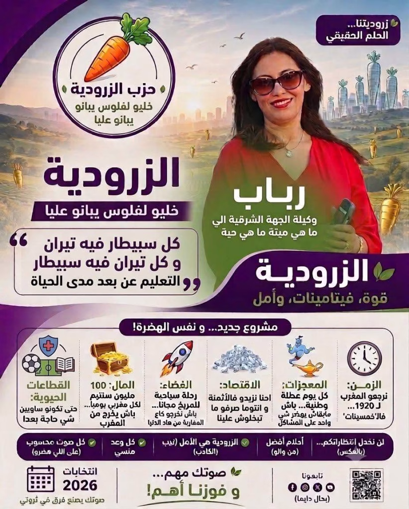 انتخابات 2026 بالمغرب: عندما يفرّ المواطن من “البرامج الخشبية” إلى “سلة الخضار والفواكه”!插图3 انتخابات 2026 بالمغرب: عندما يفرّ المواطن من “البرامج الخشبية” إلى “سلة الخضار والفواكه”!插图3