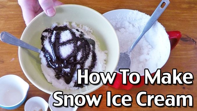 Homemade Snow Ice Cream Recipe / Snow Cream