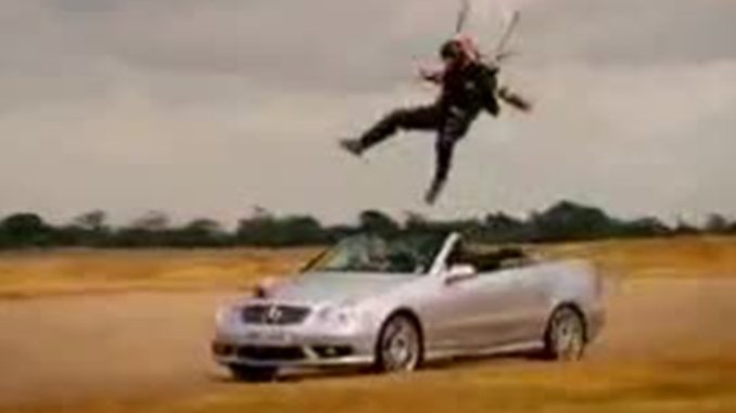 World’s First Parachute Jump into a Car | Top Gear | BBC Studios