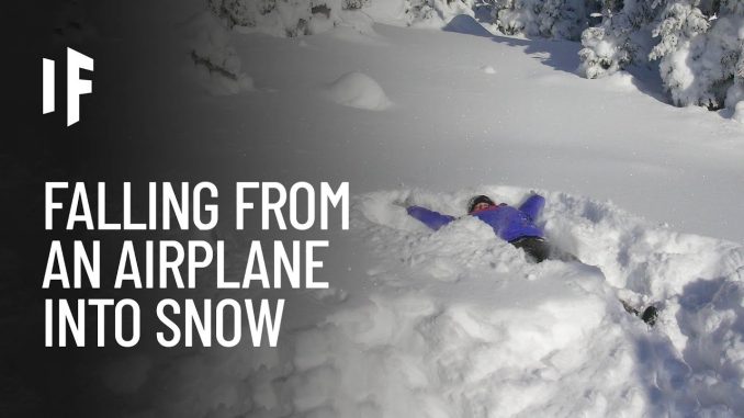 What If You Fell from an Airplane Into Fresh Snow?