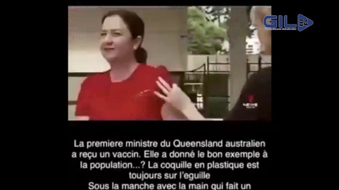 semblant d’injection de la première ministre du Queensland est truquée