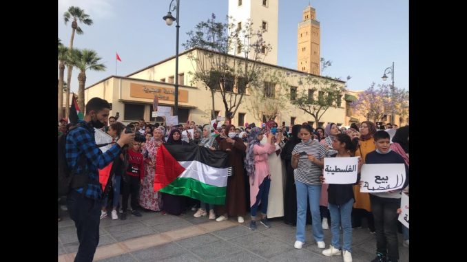 ساكنة وجدة تنتصر للمقاومة الفلسطينية