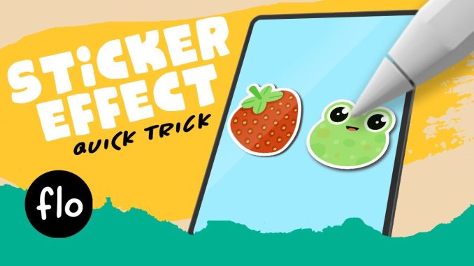 STICKER EFFECT in PROCREATE #Shorts – Quick Procreate Tutorial