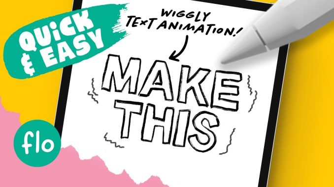 Easy Wiggly Text Animation in PROCREATE #Shorts – Quick Procreate Tutorial