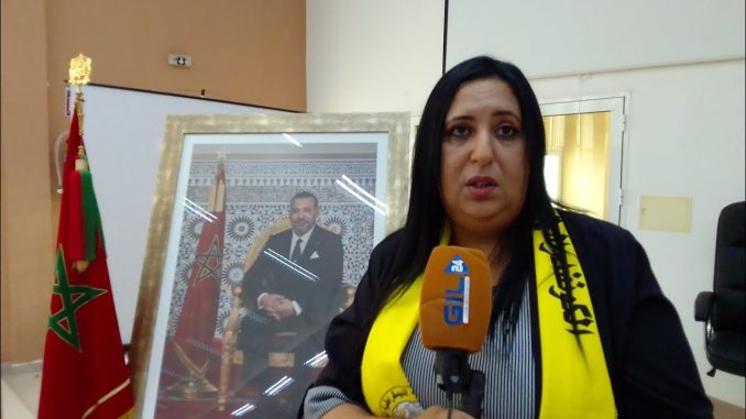لبنى نجيب الكاتبة الوطنية للنقابة الوطنية لأعوان الحراسة الخاصة والنظافة والطبخ تؤطر تأسيس فرع وجدة