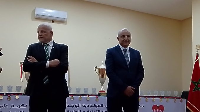 ادريس بوجوالة على هامش حفل تكريم لاعبي والاطر التقنية والطبية بمناسبة الازدواجية