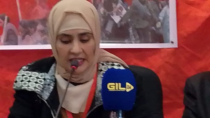 الاستاذة سميرة العامري رئيسة ومشاكرة المرأة المغربية في المسيرة الخضراء