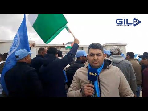 حضور ساكنة جرادة تضامنا مع حالة الاستهداف التي يتعرض لها عمال قطاع النقل الحضري بوجدة